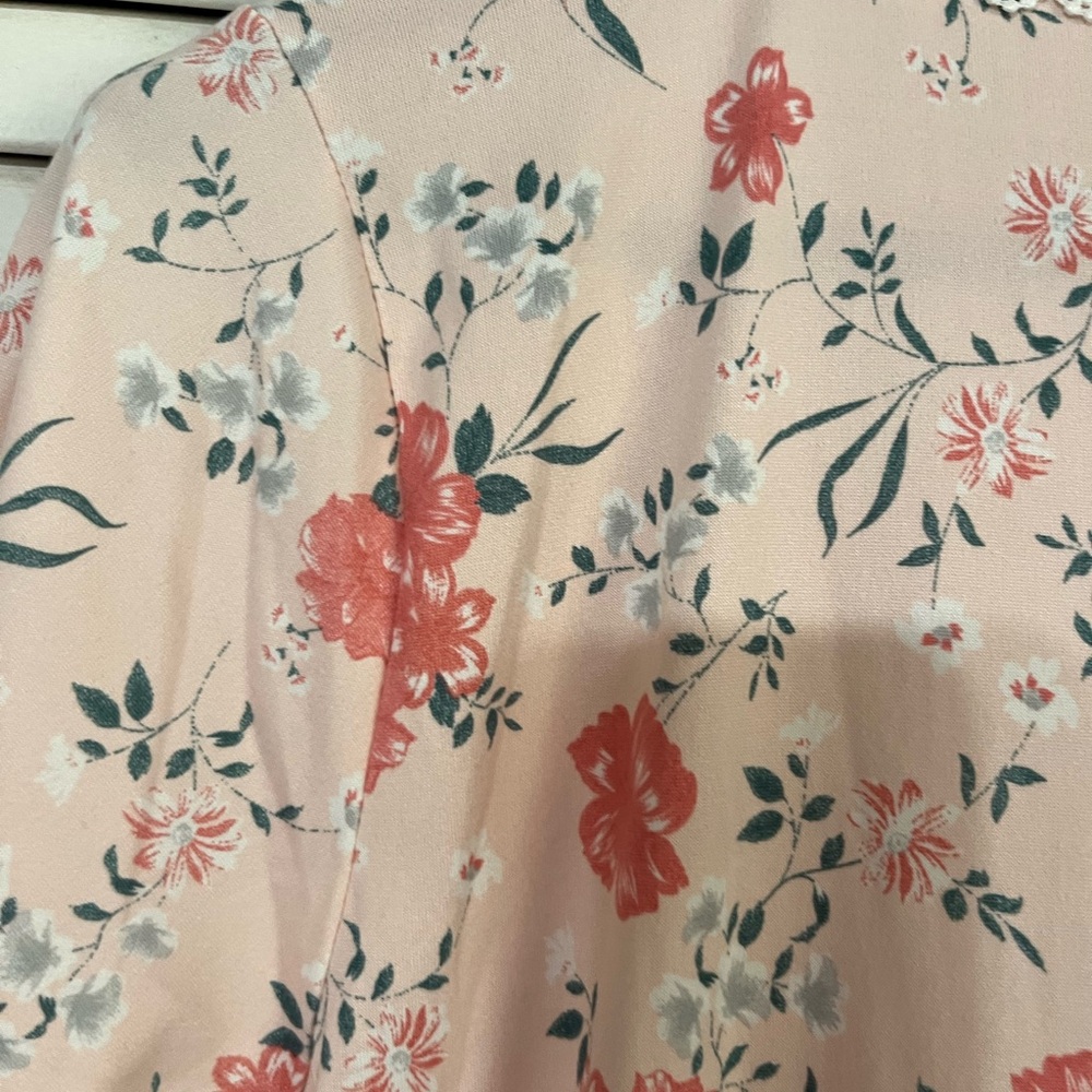 SELLING CATHERINE MALANDRINO NIGHTGOWN SIZE LARGE NWT FLORAL COLOR SHORT SLEEVE - Picture 12 of 12